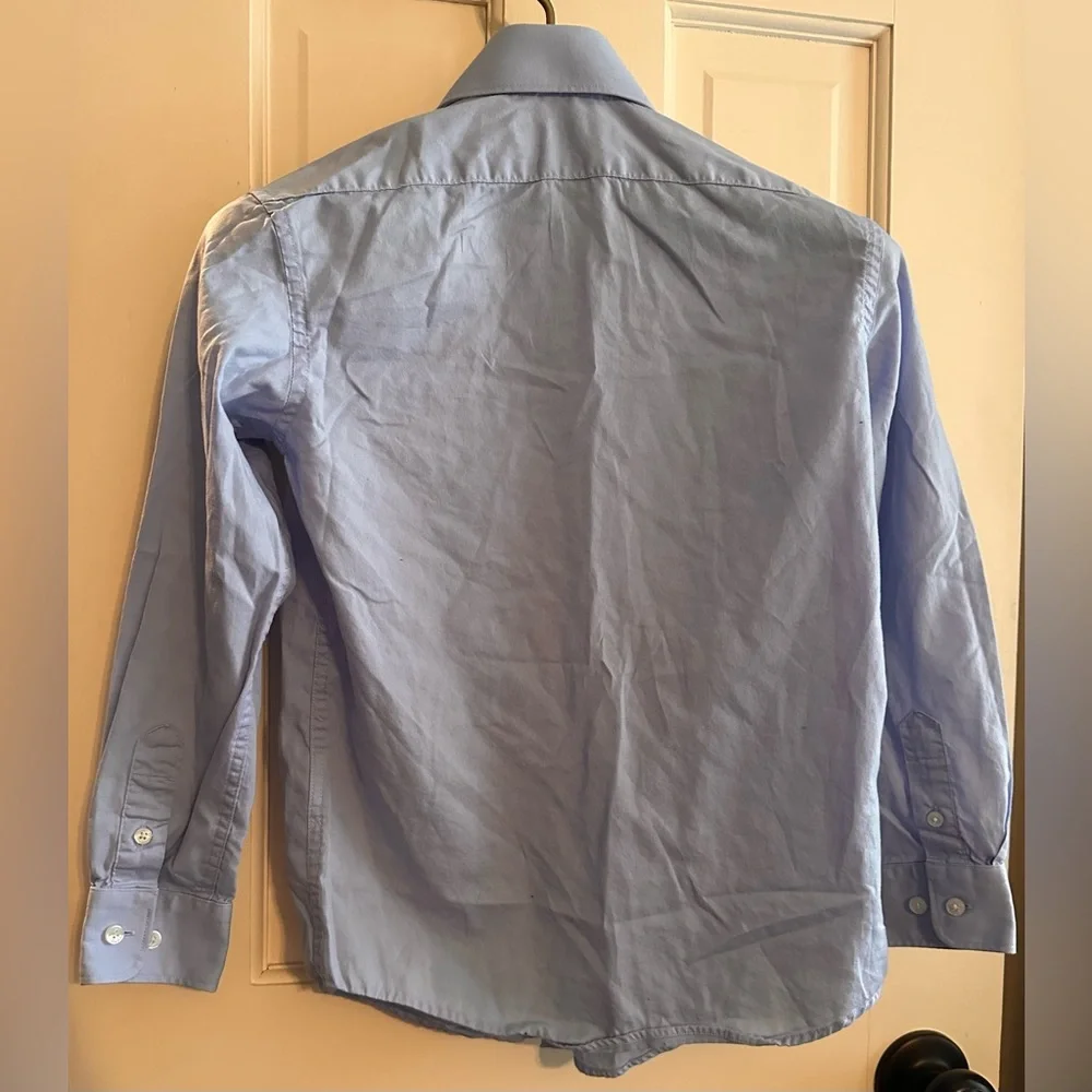 KIDS BOYS Michael Kors Blue Cotton Button-down Collared Dress Shirt - SIZE 8